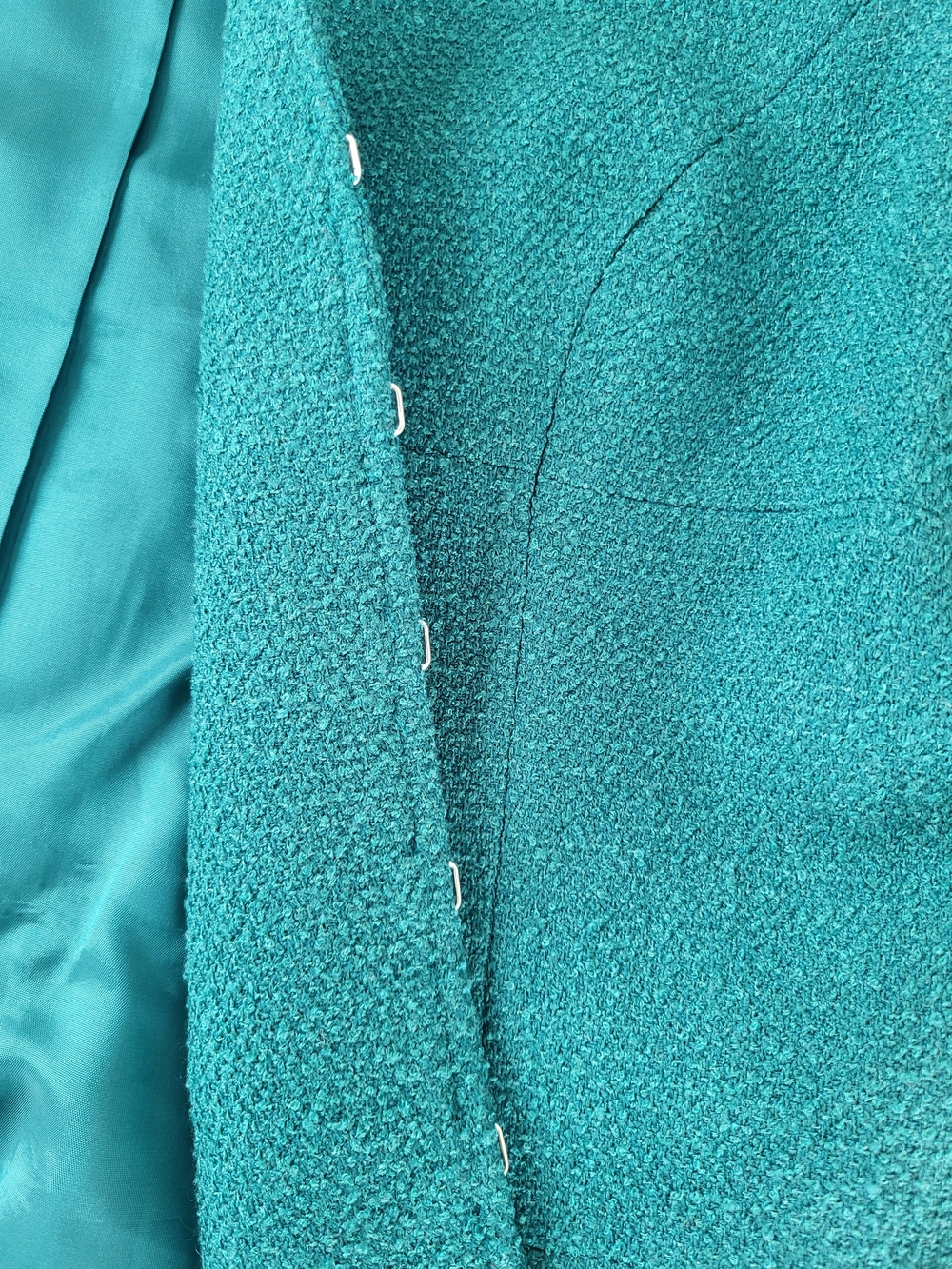 Anne Klein Teal Textured Peplum Jacket - Picture 8 of 15
